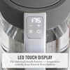 image:imageMartha Stewart Electric Kettle with Removable Stainless Steel Tea Infuser Glass Carafe17L 7 Cups Hot Water Boiler 4 Presets Keep Warm amp Auto ShutOff Cordless 360 Swivel Base Linen CreamCaviar Gray